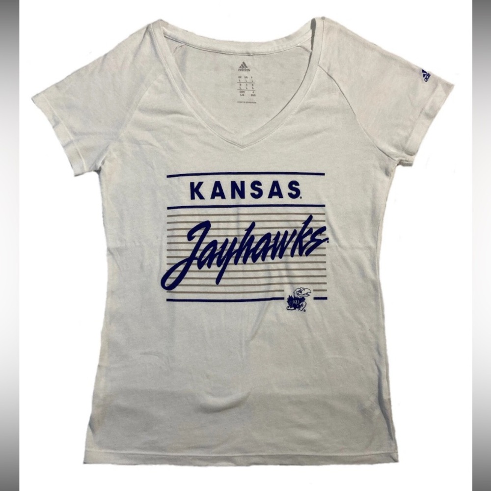 Adidas Women's Large KU Jayhawks Tee 5381